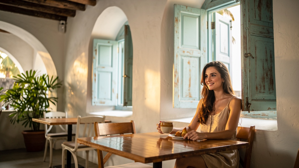A small relaxed cafe in Diu serving snacks and coffee